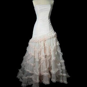 Preloved Adjustable US 2-8 Anna Augusta Custom Made Evening Dress Low Waistline